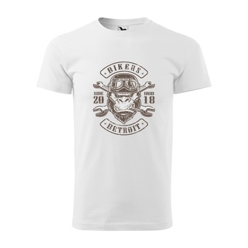 Tricou alb barbati pentru motociclisti, bikeri, Custom Motors 4, marime XS Tricou alb barbati pentru motociclisti, bikeri, Custom Motors 4, marime XS