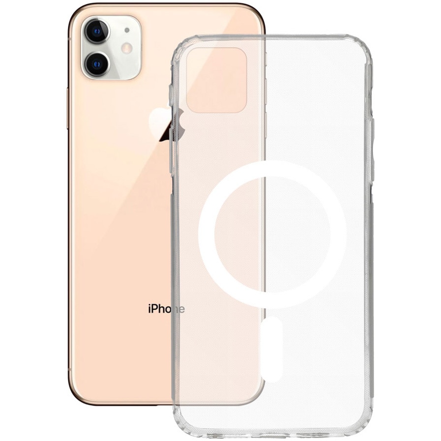 Husa de protectie Ksix Flex MagCharge pentru iPhone 12 Mini, Transparent