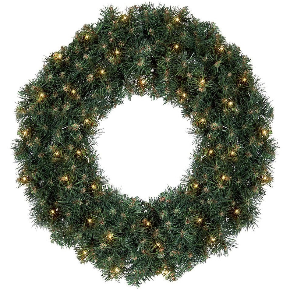 Coronita Kring Dakota, 45 cm, lumina calda, 20 LED-uri, cu baterii, Verde