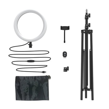 Suport pentru telefoane BlitzWolf BW-SL2, Flash LED, control telecomanda, lumina reglabila, reglabil, Negru Suport pentru telefoane BlitzWolf BW-SL2, Flash LED, control telecomanda, lumina reglabila, reglabil, Negru