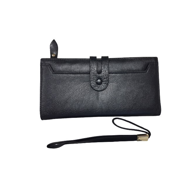 Portofel dama, din piele naturala, Hassion, Model A12 Black