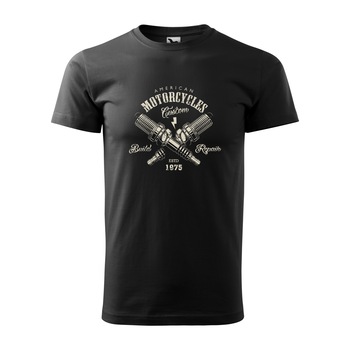 Tricou negru barbati pentru motociclisti, bikeri, American Motorcycles, marime L