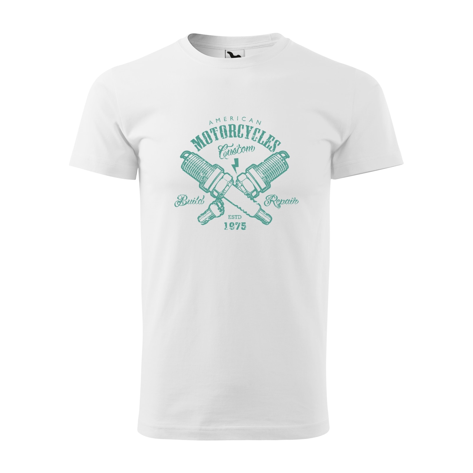 Tricou alb barbati pentru motociclisti, bikeri, American Motorcycles, marime L