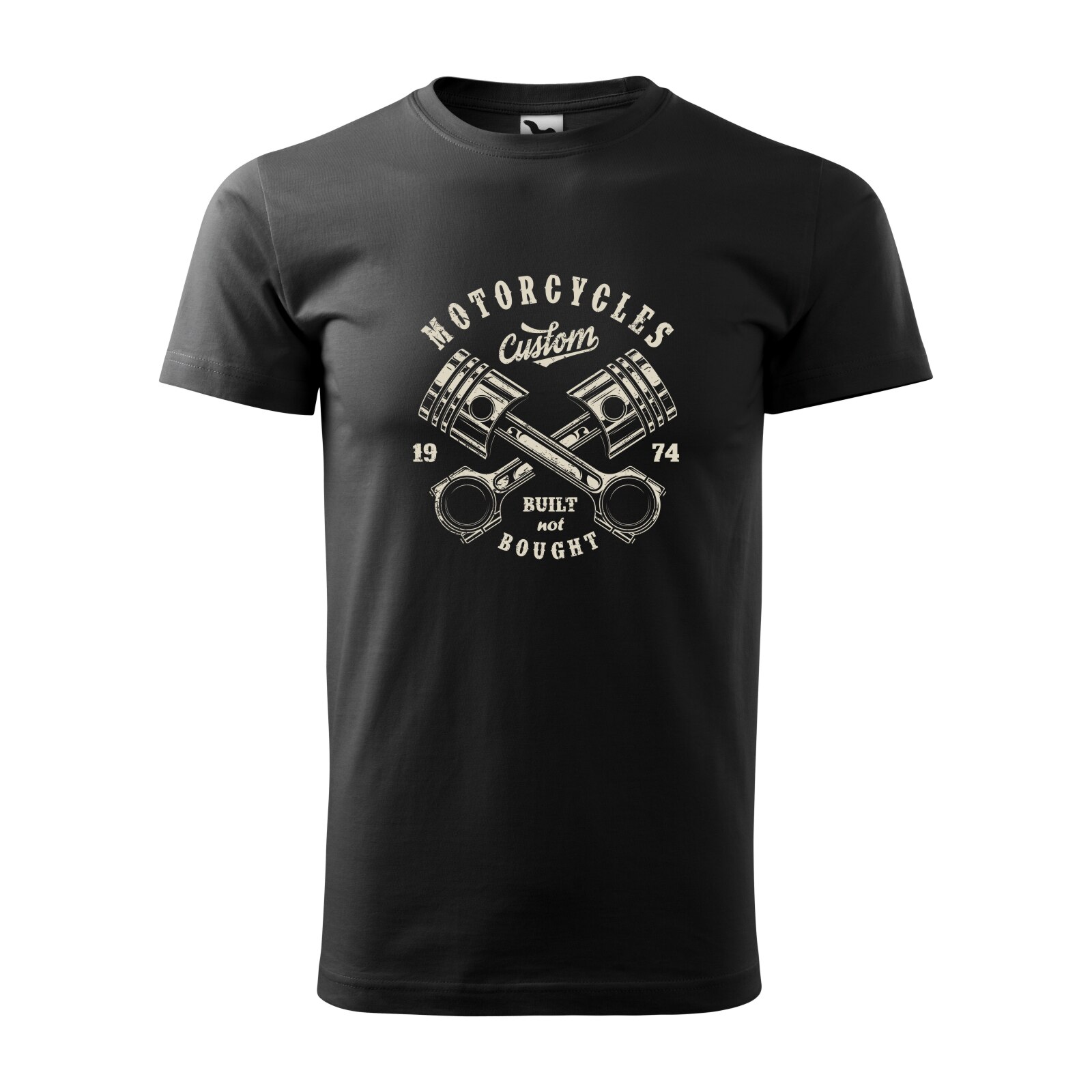 Tricou negru barbati pentru motociclisti, bikeri, Built not Bought, marime L