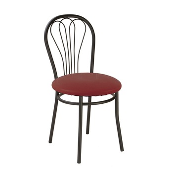 Scaun bucatarie VENUS Black, Piele ecologica, Visiniu Scaun bucatarie VENUS Black, Piele ecologica, Visiniu