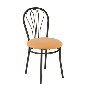 Scaun bucatarie VENUS Black, Ocru piele ecologica Scaun bucatarie VENUS Black, Ocru piele ecologica