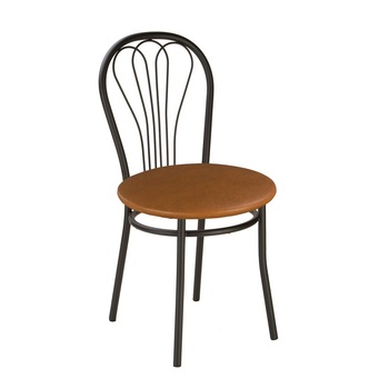 Scaun bucatarie VENUS Black, Piele ecologica, Aramiu Scaun bucatarie VENUS Black, Piele ecologica, Aramiu