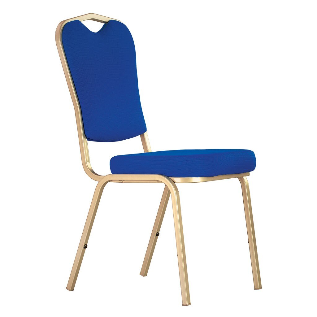 Scaun bucatarie PRAGA Gold, Stofa lusso, Albastru