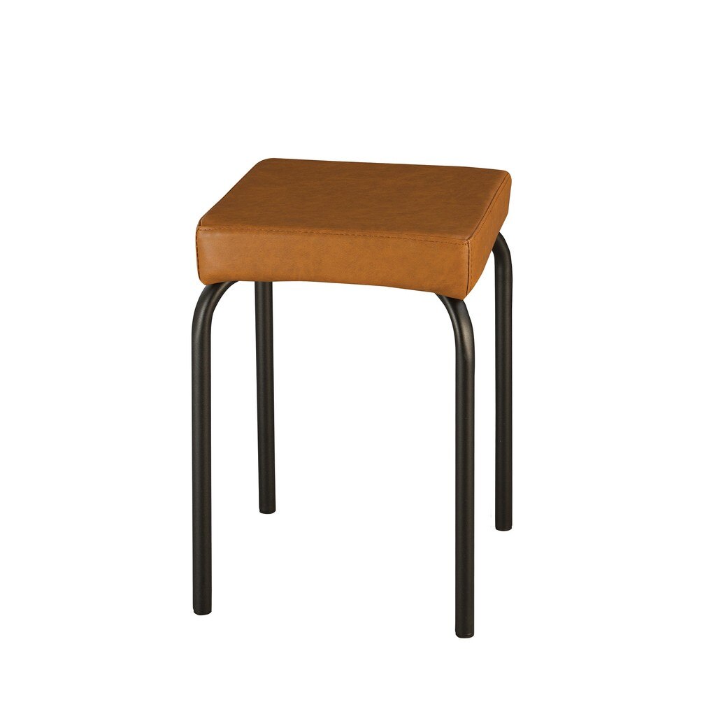 Scaun bucatarie TUTTI Black, Piele ecologica, Aramiu