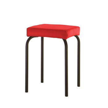 Scaun bucatarie TUTTI Black, Rosu piele ecologica Scaun bucatarie TUTTI Black, Rosu piele ecologica