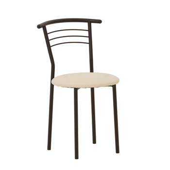 Scaun bucatarie MARCO Black, Crem piele ecologica Scaun bucatarie MARCO Black, Crem piele ecologica