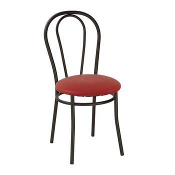 Scaun bucatarie TULIPAN Black, Piele ecologica, Carmin Scaun bucatarie TULIPAN Black, Piele ecologica, Carmin