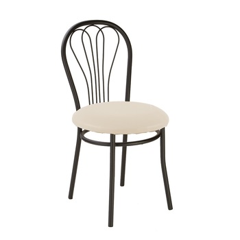 Scaun bucatarie VENUS Black, Crem piele ecologica Scaun bucatarie VENUS Black, Crem piele ecologica