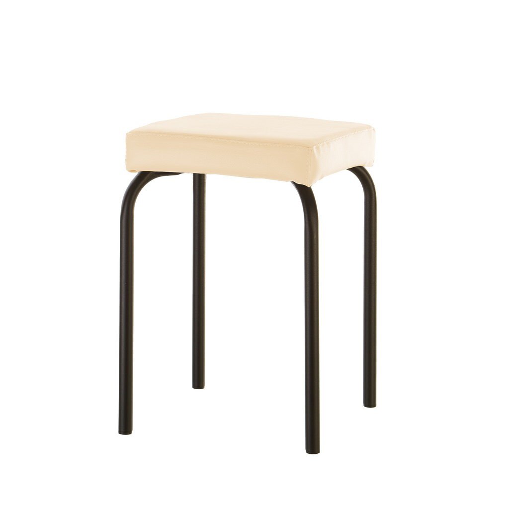 Scaun bucatarie TUTTI Black, Piele ecologica, Crem