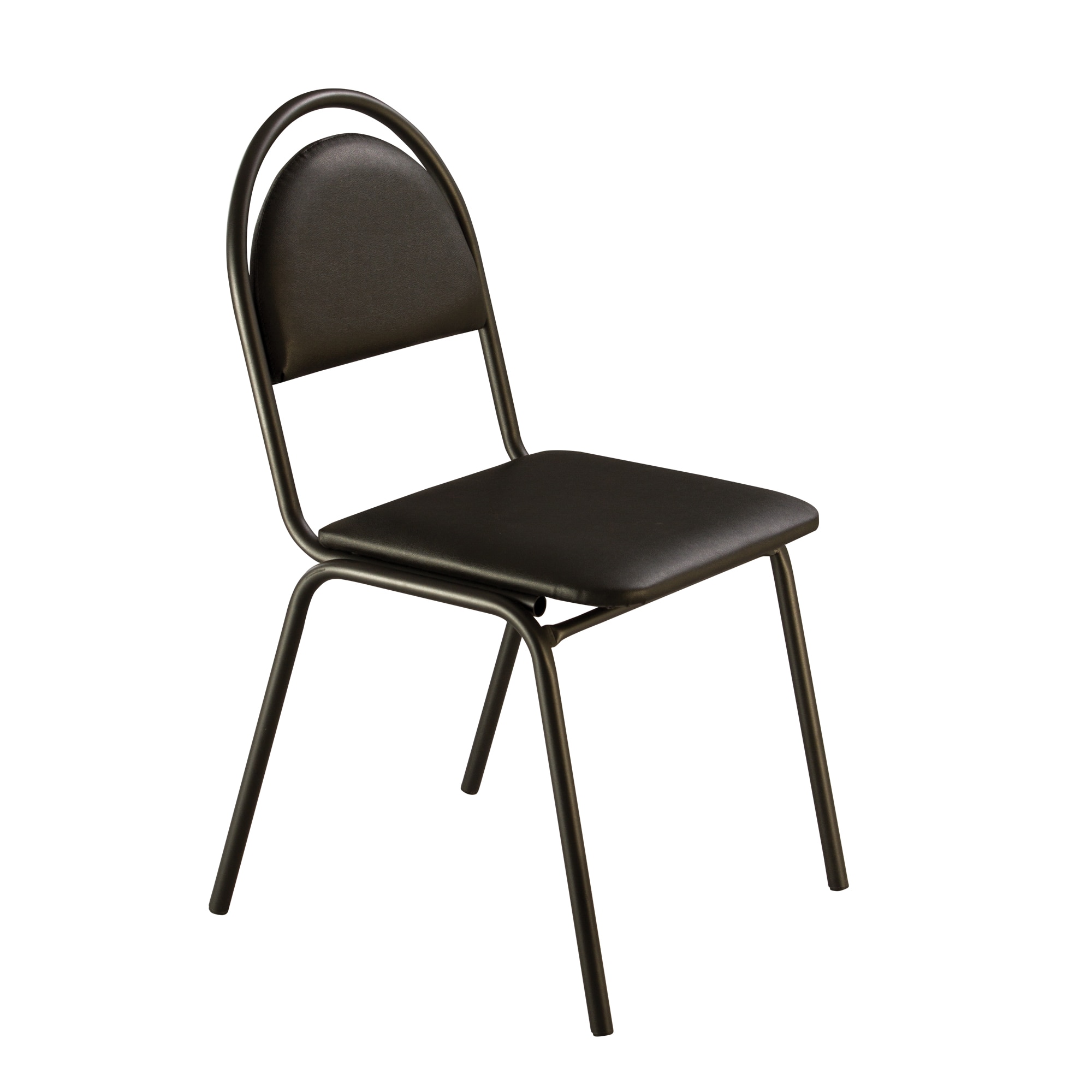 Scaun vizitator SEVEN, Negru piele ecologica