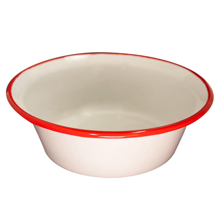 Bol RAKI RETRO otel emailat 20cm cem, rosu