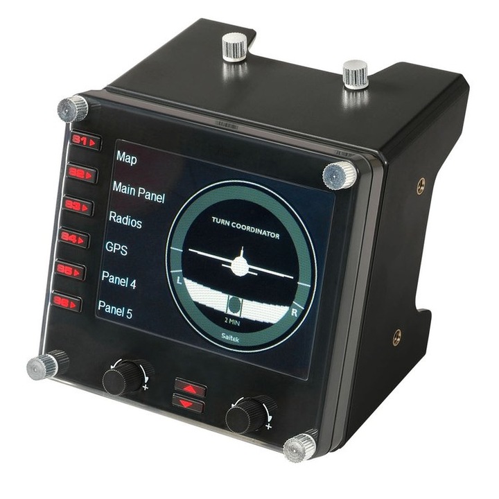 Инструментален панел Logitech G Saitek PRO Flight, 3.5 инча, LCD, USB 2.0
