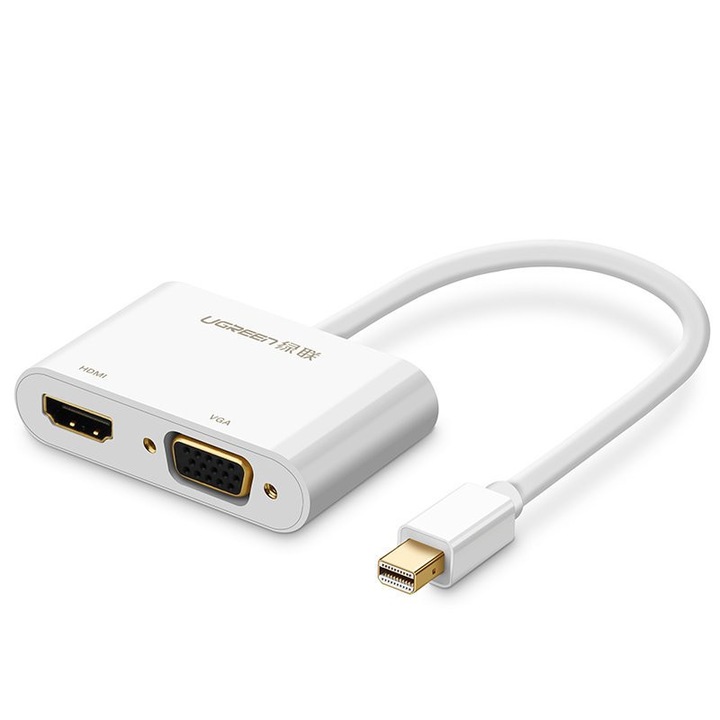 Ugreen HDMI / VGA adapter - mini DisplayPort 4K@30 Hz Full HD 1080p fehér (MD108 10427)