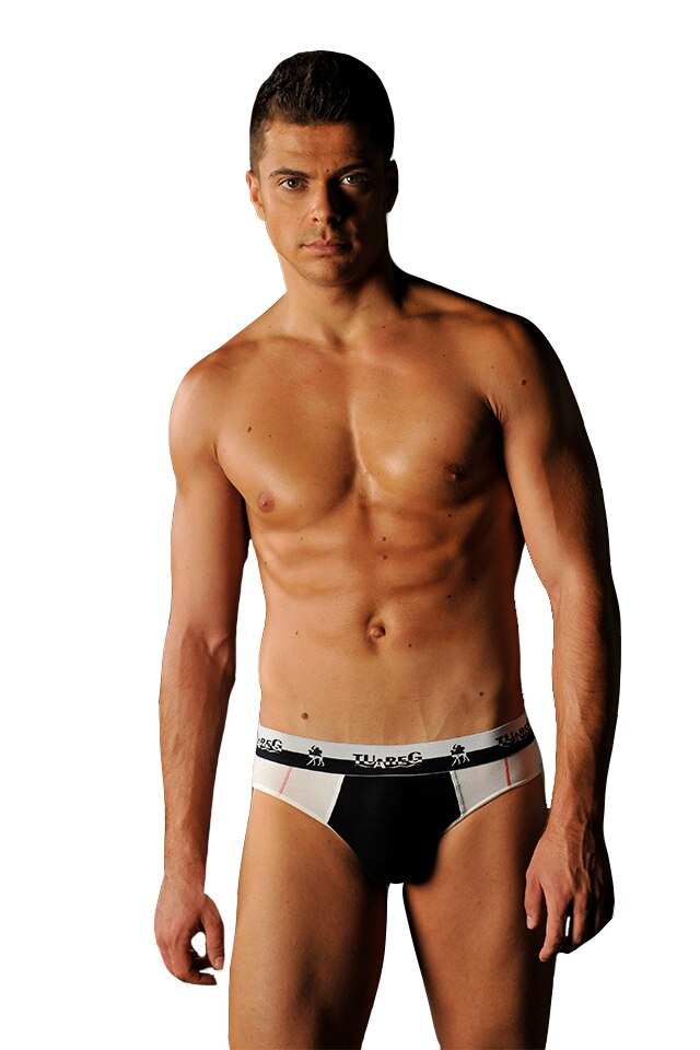 Slip Clasic barbati, Model 7, Tuareg, Alb/Negru