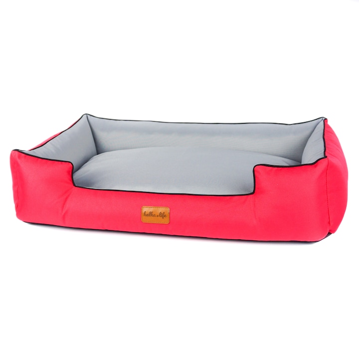 Culcus pentru caini si pisici Halkalife, Boo, 45x65cm, S, Rosu