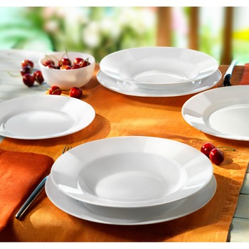 Serviciu de masa Bormioli Toledo 19 piese, opal Serviciu de masa Bormioli Toledo 19 piese, opal