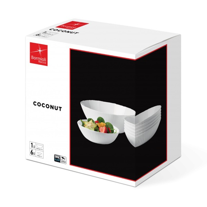 Set 7 boluri Bormioli Coconut, opal