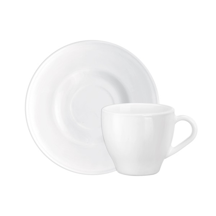 Set cappuccino Bormioli Aromateca Icon alb, 12 piese, 220 ml, opal