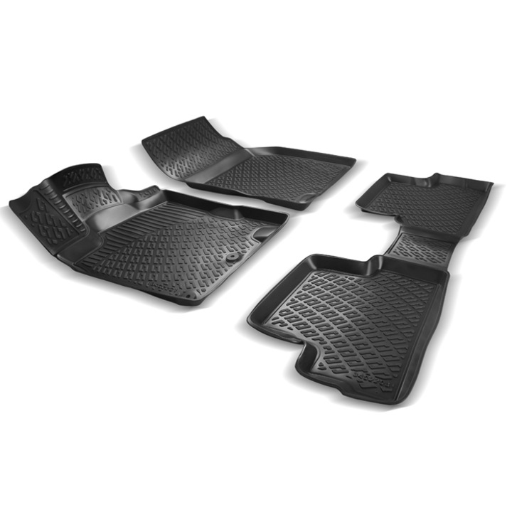 Covorase auto, RizLine, Cauciuc, Pentru Renault Kadjar, 2015, Negru-