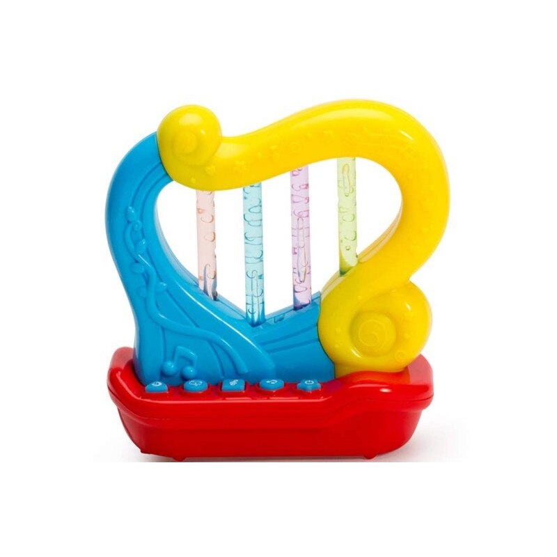 Jucarie interactiva beblusi , Harpa cu baterii, Multicolor, 18 luni +
