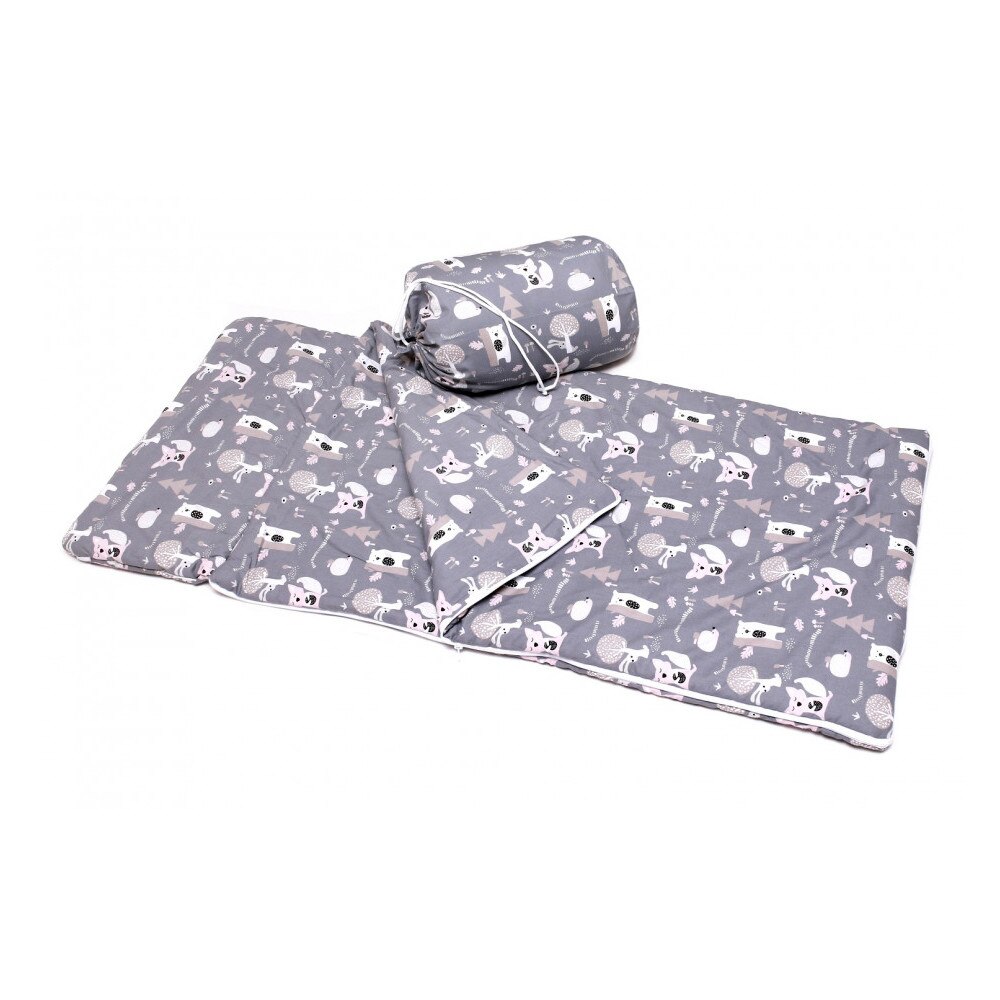 Sac de dormit pentru copii, Pulp, Junior, bumbac, gri, 140 x 70 cm