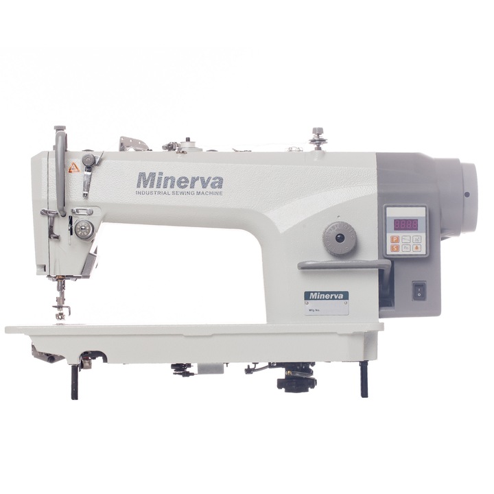 Masina de cusut industriala, liniara, Minerva M5550-1JDE, 5000 Imp/Min, 550W, Alb