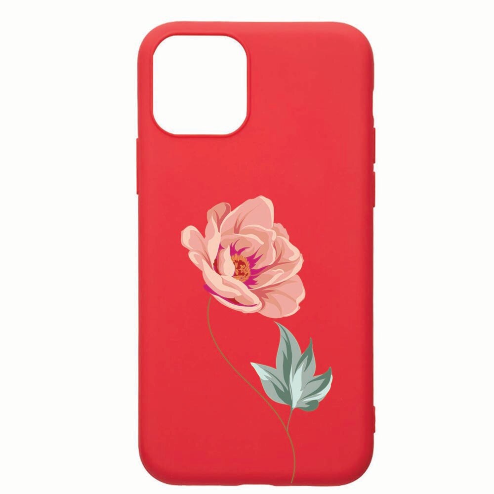 Husa Apple iPhone 12 Mini, Rose, rezistenta la uzura, anti-alunecare, din silicon Premium, Red, R127