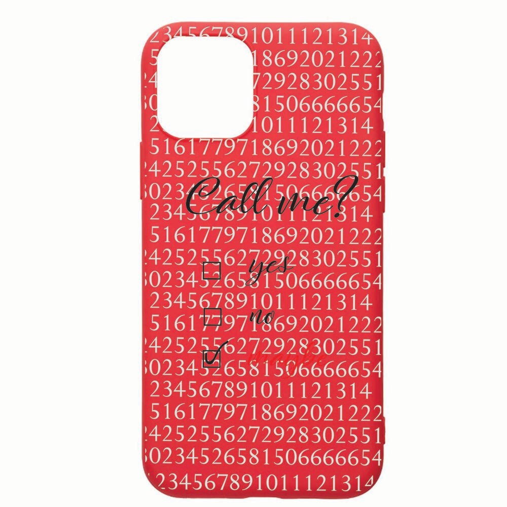 Husa Apple iPhone 12 Pro Max, Call Me, rezistenta la uzura, anti-alunecare, din silicon Premium, Red, R149