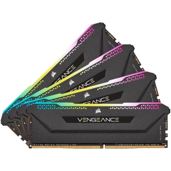 Memorie Corsair VENGEANCE® RGB PRO SL, 32GB (4x8GB) DDR4, 3600MHz CL18, Quad Channel Kit Memorie Corsair VENGEANCE® RGB PRO SL, 32GB (4x8GB) DDR4, 3600MHz CL18, Quad Channel Kit