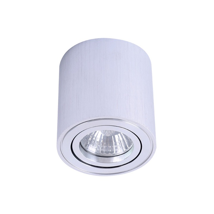 Луна за външен монтаж Lightex, 1*GU10, кръг, сатен хром, Ф85