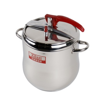 Oala sub presiune bombata 9L,din inox , fund triplu stratificat, supapa siguranta / 3930 Oala sub presiune bombata 9L,din inox , fund triplu stratificat, supapa siguranta / 3930