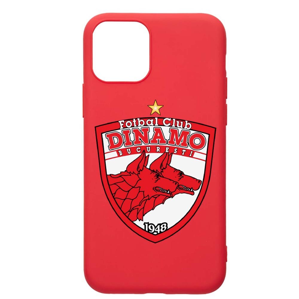 Husa Apple iPhone 12 Max, Football, Dinamo, rezistenta la uzura, anti-alunecare, din silicon Premium, Red, R229