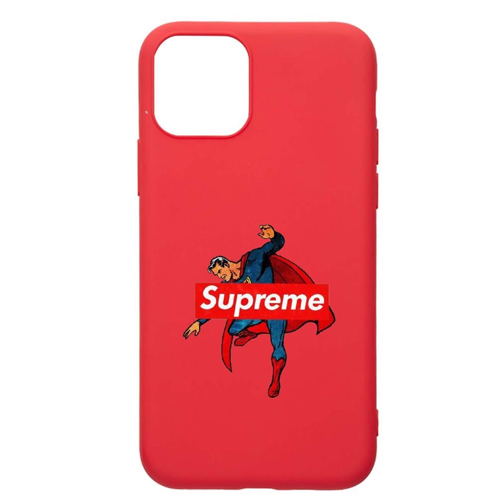 Husa Apple iPhone 11 Pro, Supreme, Superman, rezistenta la uzura, anti-alunecare, din silicon Premium, Red, R259