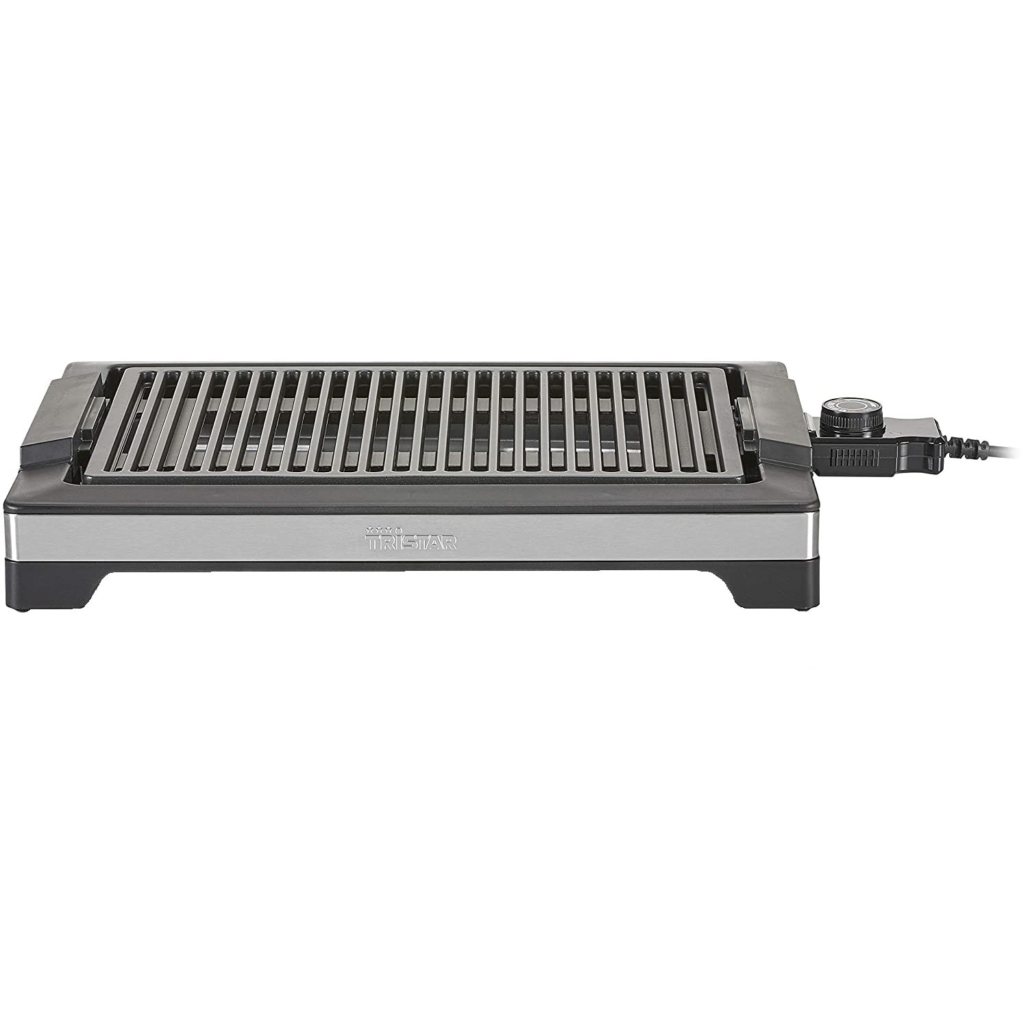 Gratar electric Tristar GR-2780, 2000 W, Placi nonaderente, Termostat reglabil, Negru/Inox