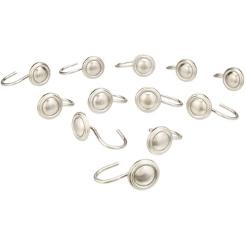 Set 12 Carlige Pentru Perdele De Dus - Silver, AmazonBasics Set 12 Carlige Pentru Perdele De Dus - Silver, AmazonBasics