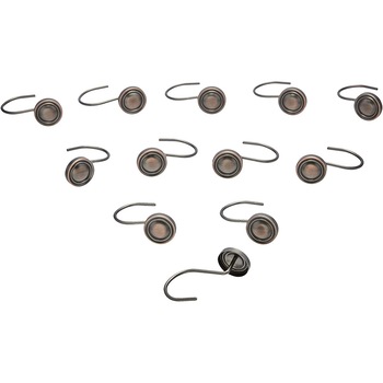 Set 12 Carlige Pentru Perdele De Dus - Bronz, AmazonBasics Set 12 Carlige Pentru Perdele De Dus - Bronz, AmazonBasics
