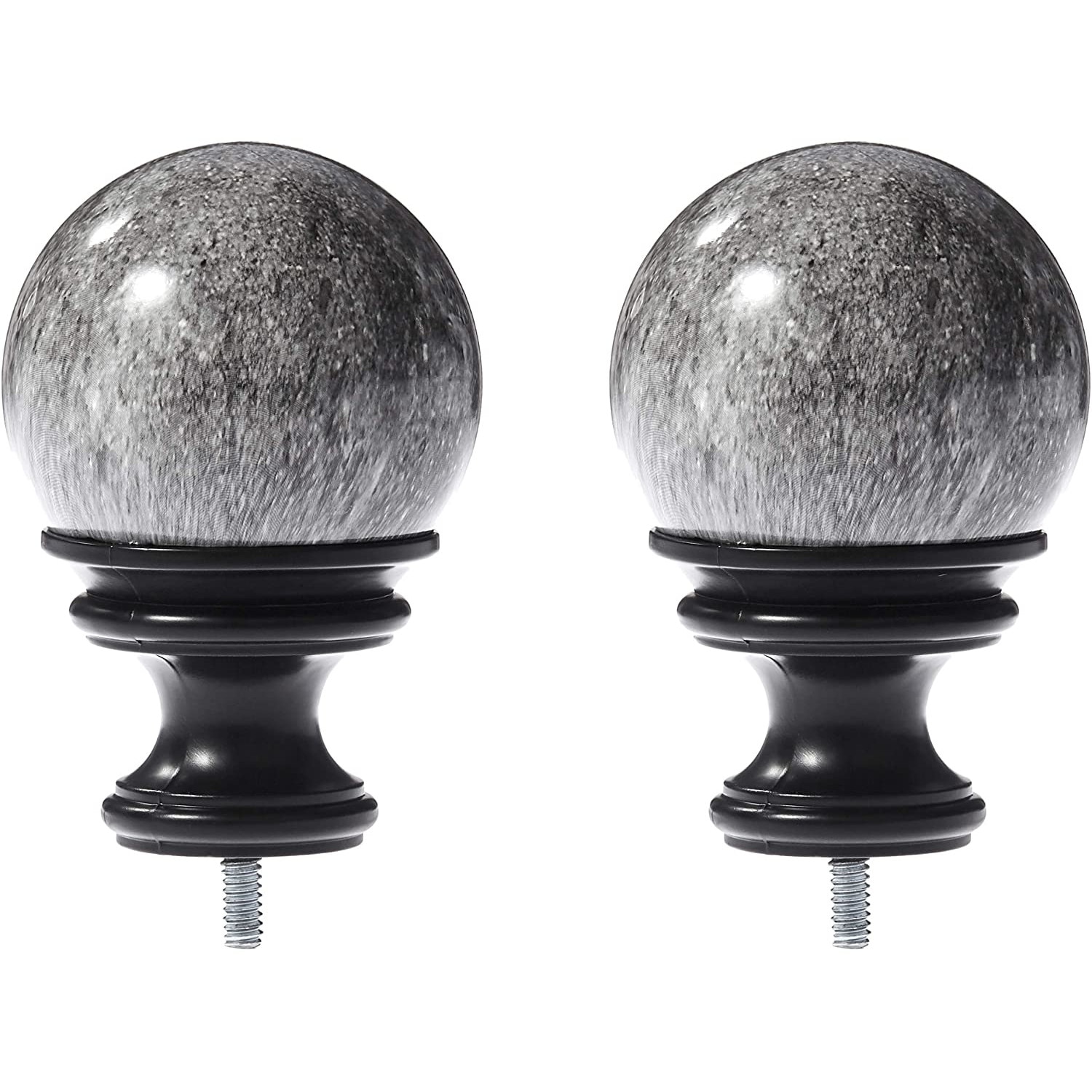 Set 2 Capate Galerie Marble Ball, Culoare: Marmura Neagra