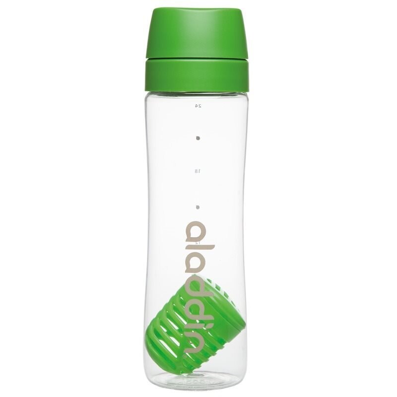 Sticla plastic cu infuzor 700 ml, Verde - Aladdin