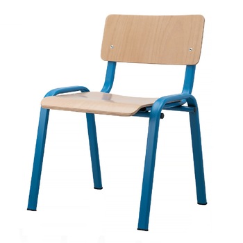 Scaun vizitator tip gradinita TRAFFIC CHAIRS KINDERGARTEN, cadru albastru, sezut si spatar din lemn Scaun vizitator tip gradinita TRAFFIC CHAIRS KINDERGARTEN, cadru albastru, sezut si spatar din lemn