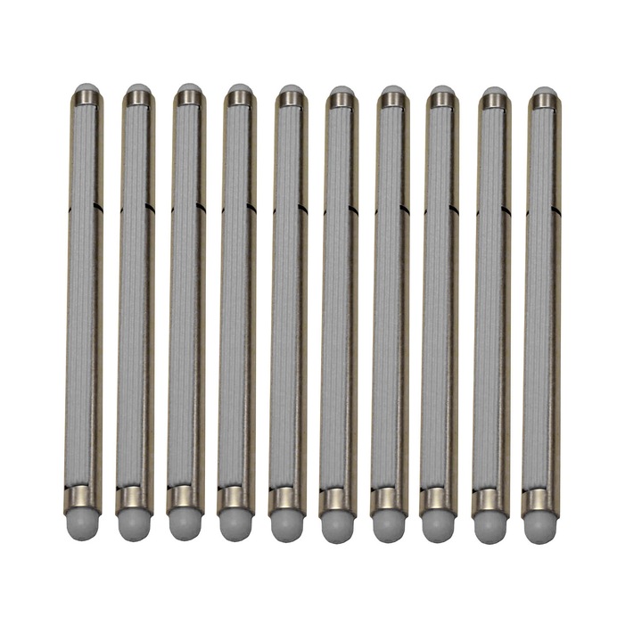 Set 10 buc, Stylus 2 in 1 cu Pix cu capac si elastic, Gri