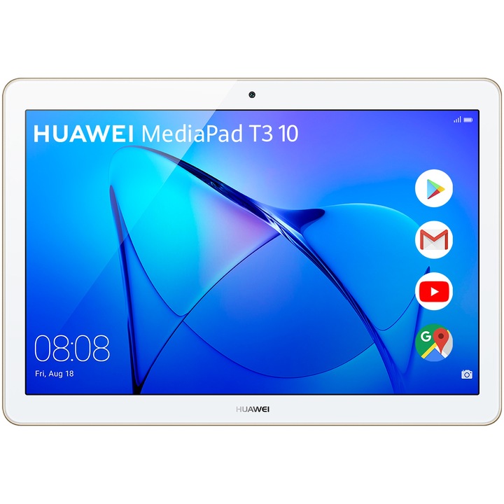 Tableta Huawei MediaPad T3 10, Quad Core, 9.6", 2GB RAM, 16GB, 4G, Gold