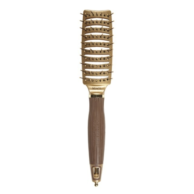 Perie Olivia Garden Nanothermic Styler Collection NT-VTS, perie profesionala dreapta pentru perierea si ingrijirea parului