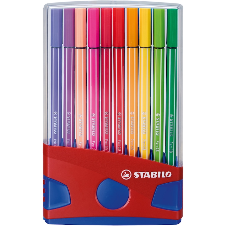 STABILO Pen 68 Color Parade tollkészlet, 20 szín, Lila dobozban