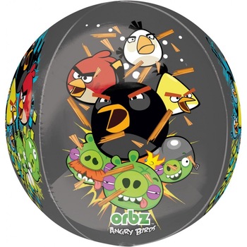 Balon folie Orbz- Angry Birds, Amscan, 1 buc Balon folie Orbz- Angry Birds, Amscan, 1 buc