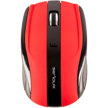 Mouse Wireless Serioux Rainbow 400, USB, Rosu Mouse Wireless Serioux Rainbow 400, USB, Rosu
